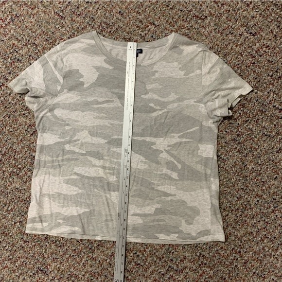 Splendid Gray Camo Relaxed Fit Crew Neck Short Sleeve T-Shirt Size XXL - Picture 10 of 10